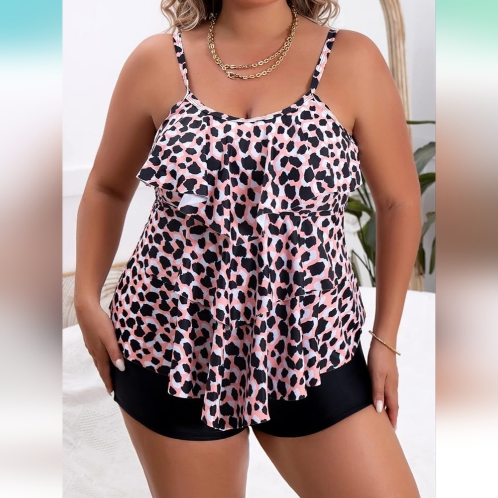 B2PRITY Ruffle Tummy Control Tankini - Picture 5 of 6